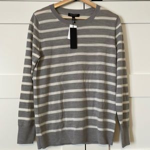 NWT- Banana Republic 100% merino wool crew neck striped medium
